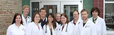 Medical and pharmacy students from the HOPE Clinic in Duluth