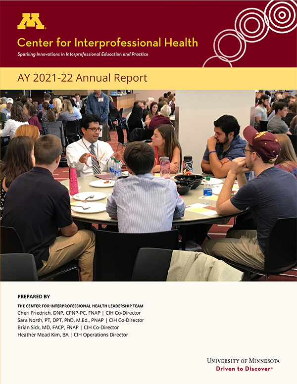 Cover of the AY 2021-22 CIH Annual Report