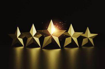 Five gold stars